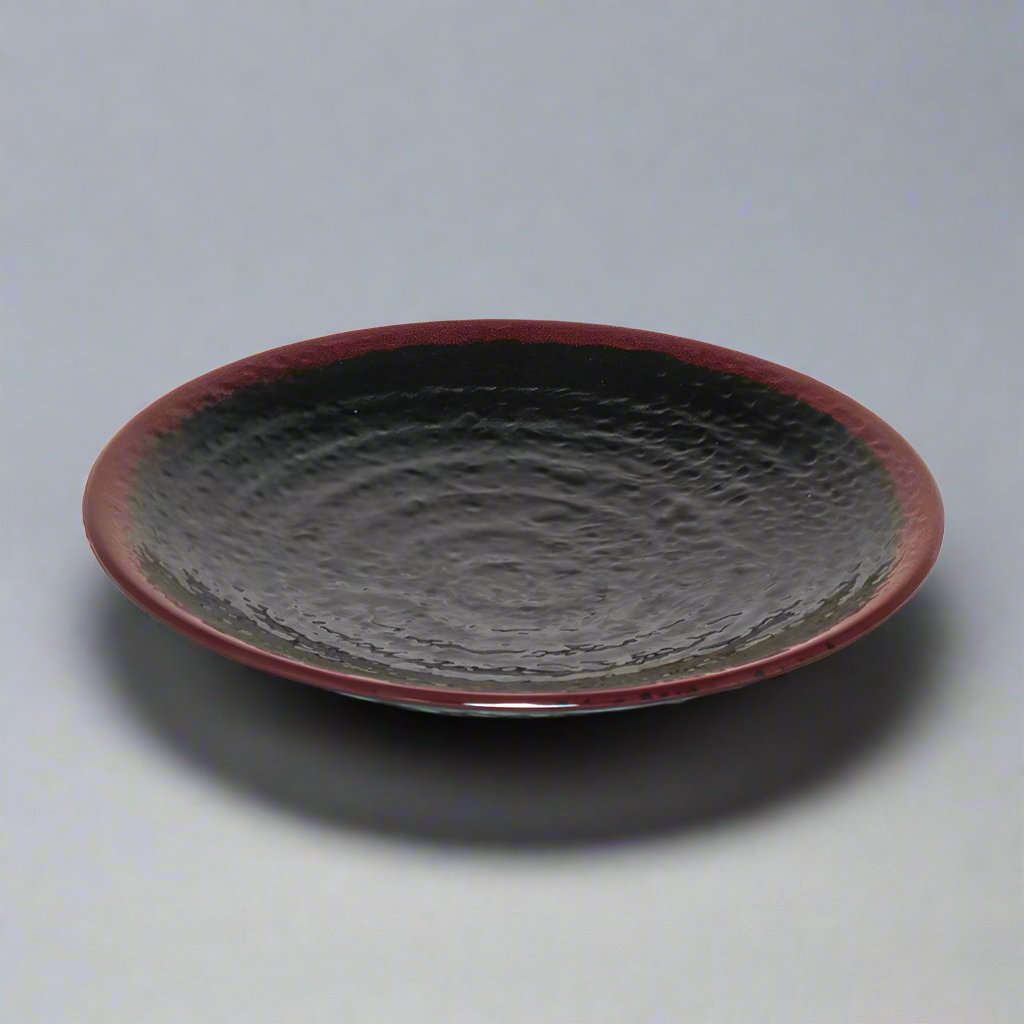 10-1/2" Melamine Round Dinner Plate, Tenmoku