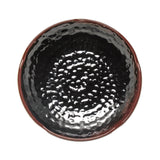 6" Melamine Lotus Shape Plate, Tenmoku