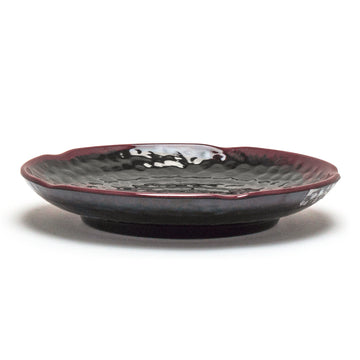 8-1/4" Melamine Lotus Shape Plate, Tenmoku