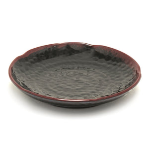 8-1/4" Melamine Lotus Shape Plate, Tenmoku