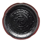 14" Melamine Lotus Shape Platter, Tenmoku