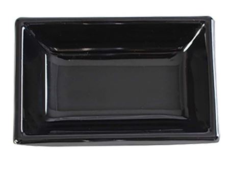Melamine Rectangular Sauce Dish 3-3/4"x2-1/2", Black