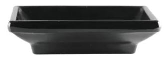 Melamine Rectangular Sauce Dish 3-3/4"x2-1/2", Black