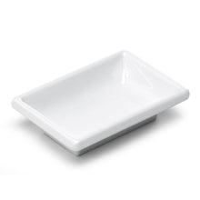 White Rectangular Melamine Sauce Dish — 2 oz