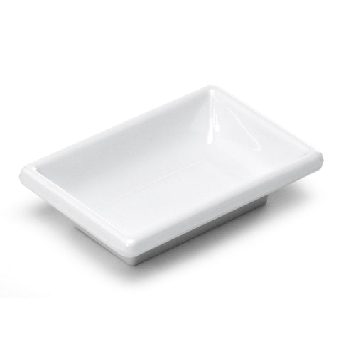 3-3/4" Melamine Rectangular Sauce Dish, White