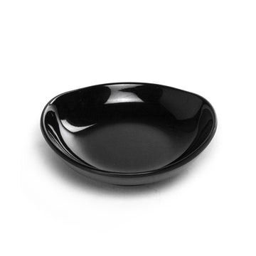 Melamine Round Soy Sauce Plate 3-1/2"x3/4", Black