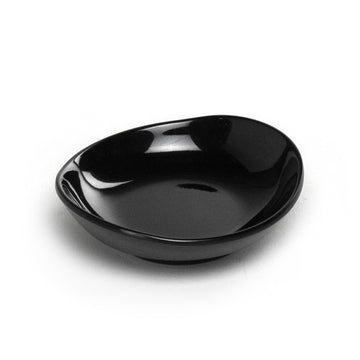 Melamine Round Soy Sauce Plate 3-1/2"x3/4", Black