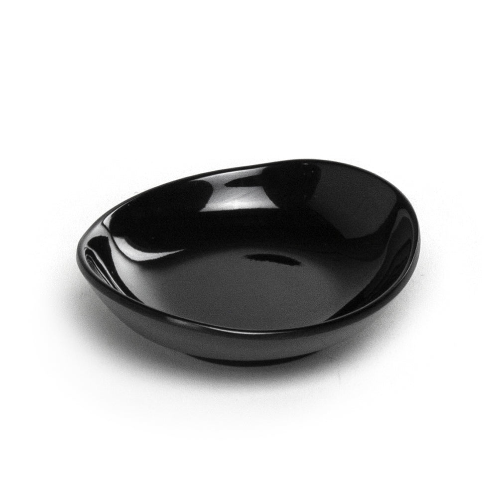 Melamine Round Soy Sauce Plate 3-1/2"x3/4", Black