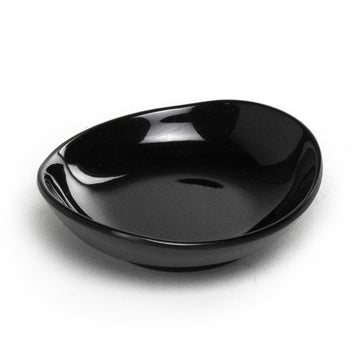 4-1/2" Melamine Round Saucer Dish, Black