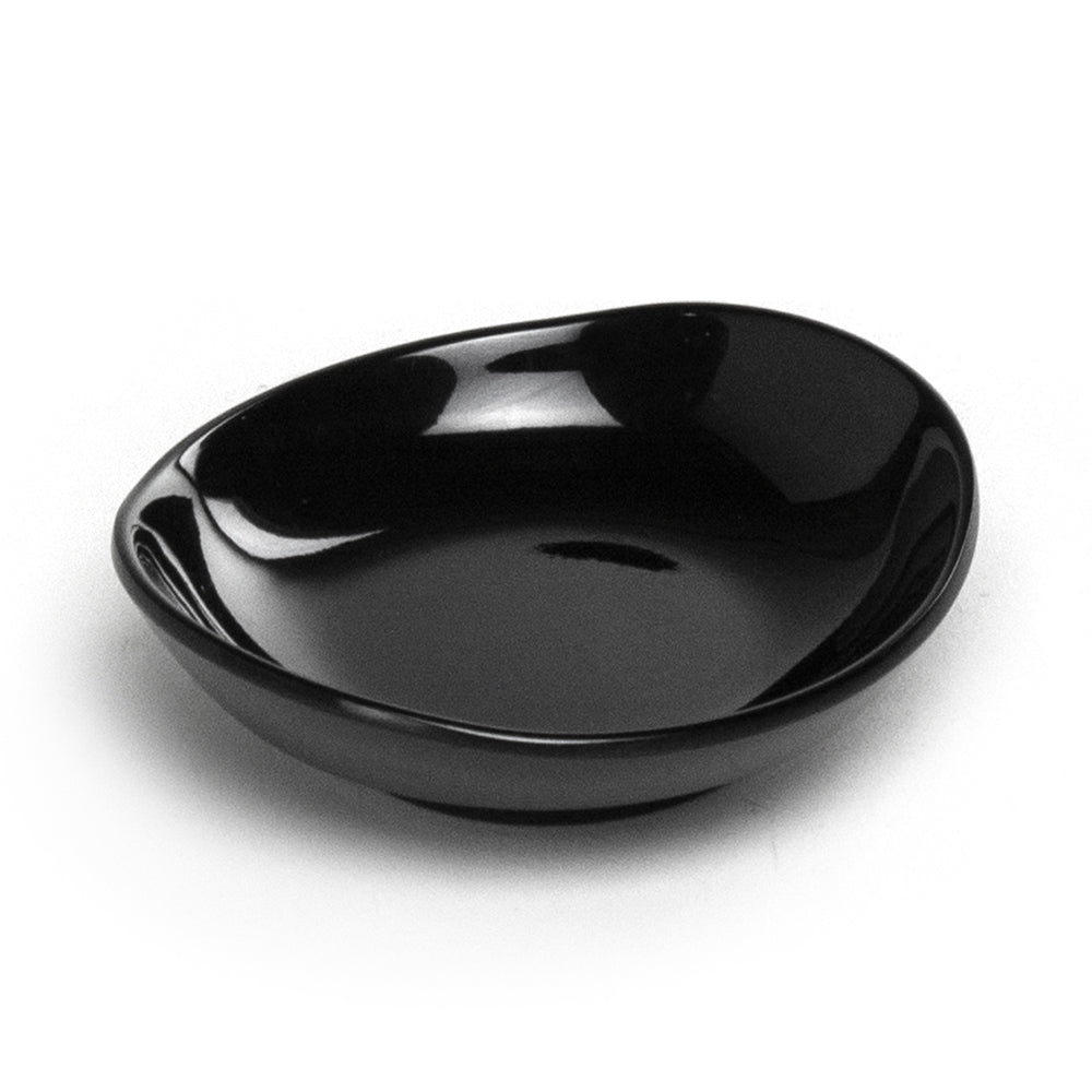 4-1/2" Melamine Round Saucer Dish, Black