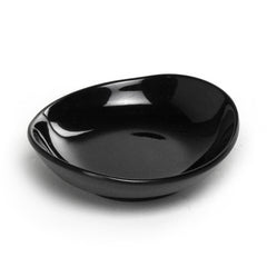 4-1/2" Melamine Round Saucer Dish, Black