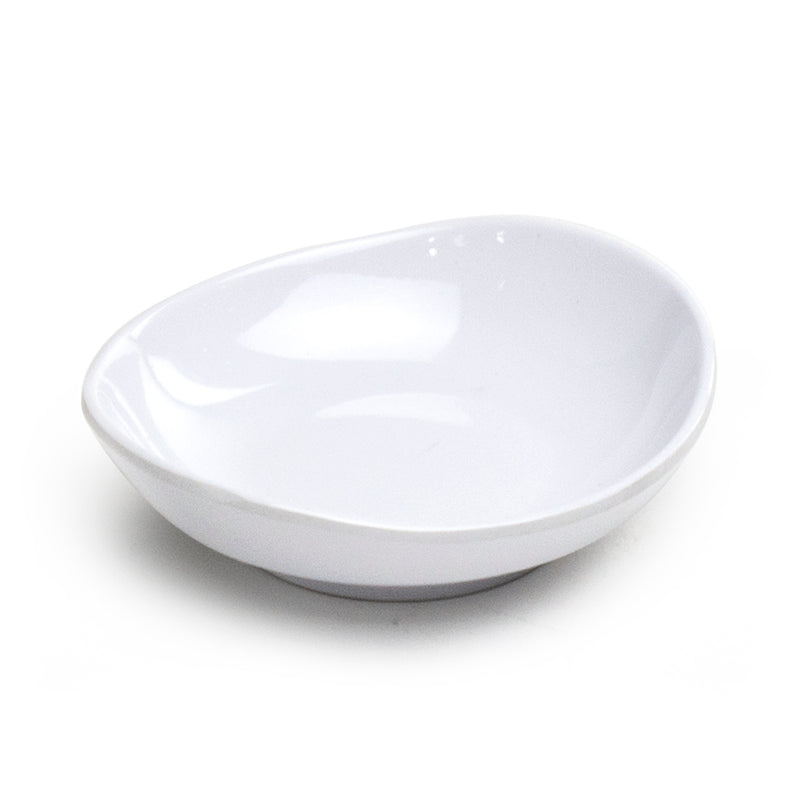 19045WT — A shallow white serving form