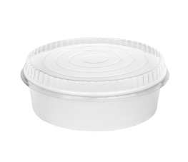 48oz Disposable Paper Short Buckets with Lid (45 pcs)
