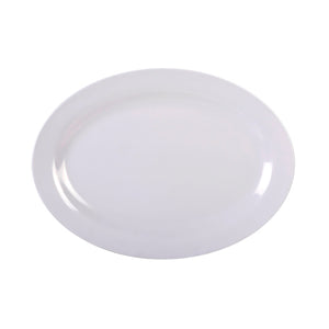 8"X6" Melamine Oval Plate, Imperial White