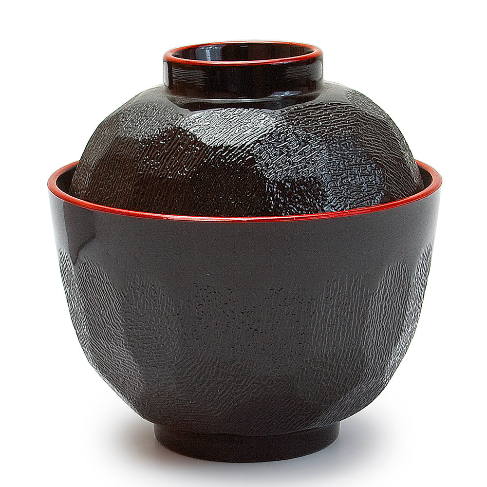 Miso Soup Bowl W/Lid Lacquer (Bk)