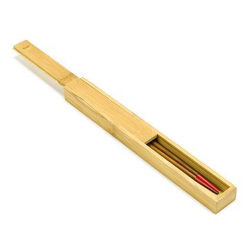 Wooden Chopstick w/ Case, Red