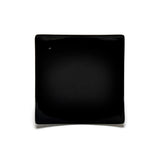 6" Melamine Square Flare Plate, Black