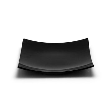 7-3/8" Melamine Square Flare Plate, Black
