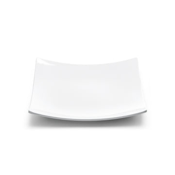 7-3/8" Melamine Square Flare Plate, White