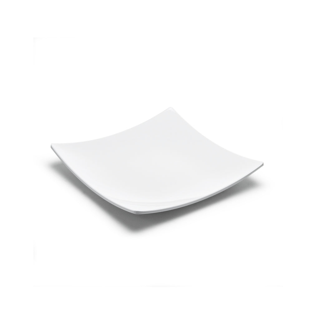 7-3/8" Melamine Square Flare Plate, White