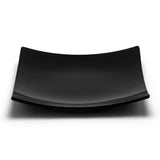 10" Melamine Square Flare Plate, Black