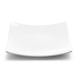 10" Melamine Square Flare Plate, White
