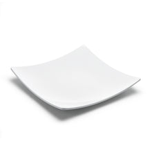 10″ White Melamine Square Flare Plate
