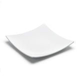 10" Melamine Square Flare Plate, White