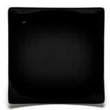 12-3/8" Melamine Square Flare Plate, Black