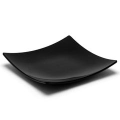 12-3/8" Melamine Square Flare Plate, Black