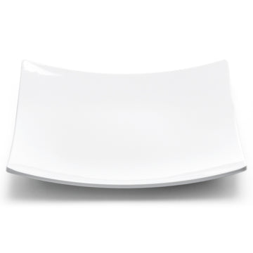 12-3/8" Melamine Square Flare Plate 2"Deep, White