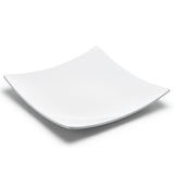 12-3/8" Melamine Square Flare Plate 2"Deep, White