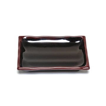 6-1/4" Melamine Rectangular Plate, Tenmoku