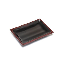 6¼″ × 4¾″ Black & Brown Tenmoku Melamine Rectangular Plate