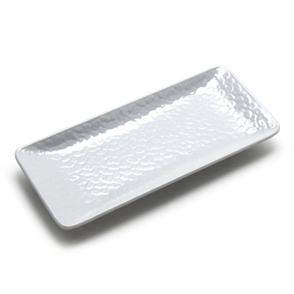 11-1/4"X5" Melamine Rectangular Plate, White