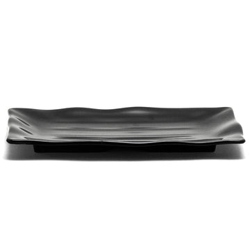 Melamine Rectangular Plate 11-1/4"x7-1/4", Black