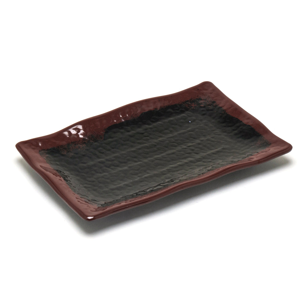 11-1/4" Melamine Rectangular Plate, Tenmoku
