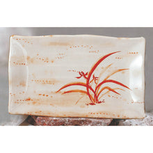 15-1/2" Melamine Rectangular Plate, Gold Orchid