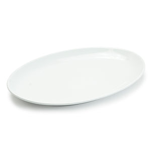 White Oval Plate No.7 - 14"