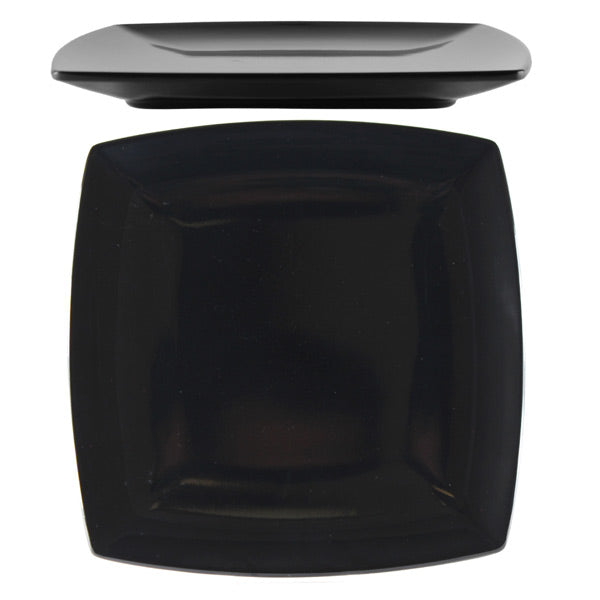 4-1/2" Melamine Square Flare Plate, Black