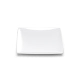 6" Melamine Square Flare Plate, White