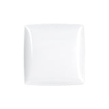 6" Melamine Square Flare Plate, White
