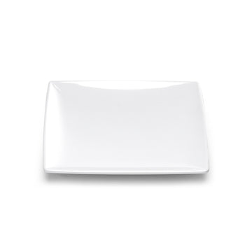 7-1/4" Melamine Square Flare Plate, White