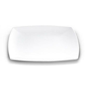 Melamine Square Flare Plate 10"x1"Deep, White