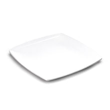 10″ White Melamine Square Flare Plate