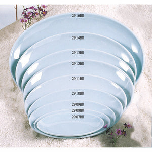 13" Melamine Oval Plate, Blue Jade