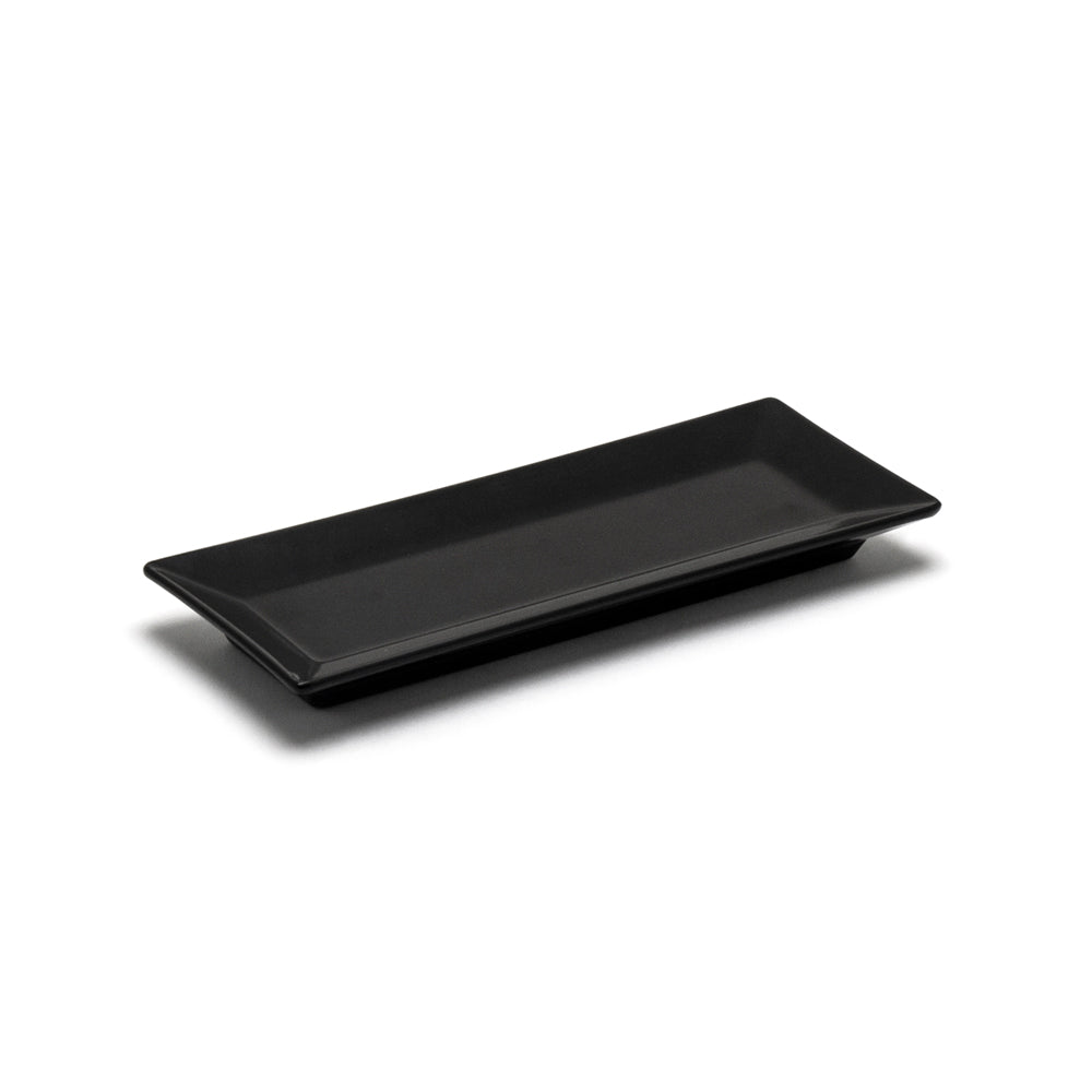 Melamine Rectangular Plate 10-1/4"x4", Black