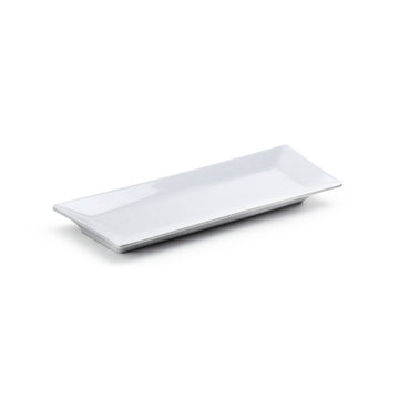 Melamine Rectangular Plate 10-1/4"X4", White