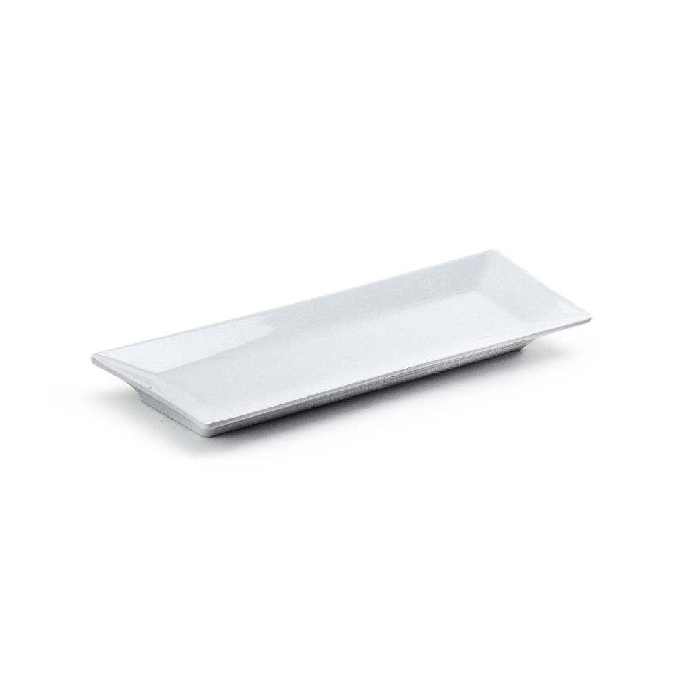 Melamine Rectangular Plate 10-1/4"X4", White