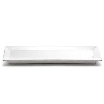 Melamine Rectangular Plate 15"X5-1/4", White